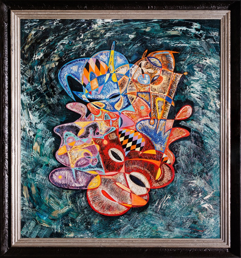Twin Clowns: Venice by Gheorghe Virtosu