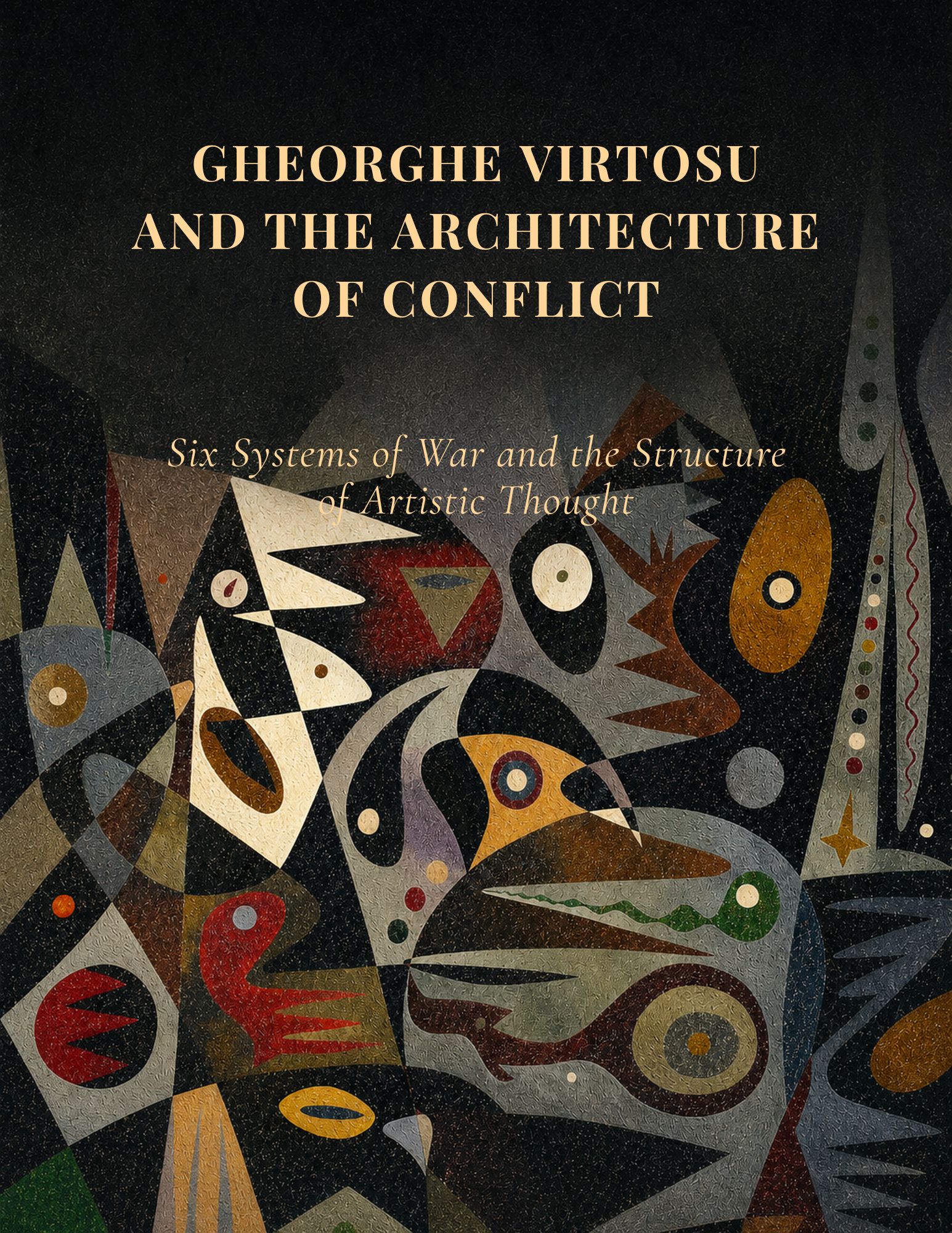 Gheorghe Virtosu’s Architecture of Conflict, comprising six interconnected War Systems and the transitional work The Sanitary of the Universe.