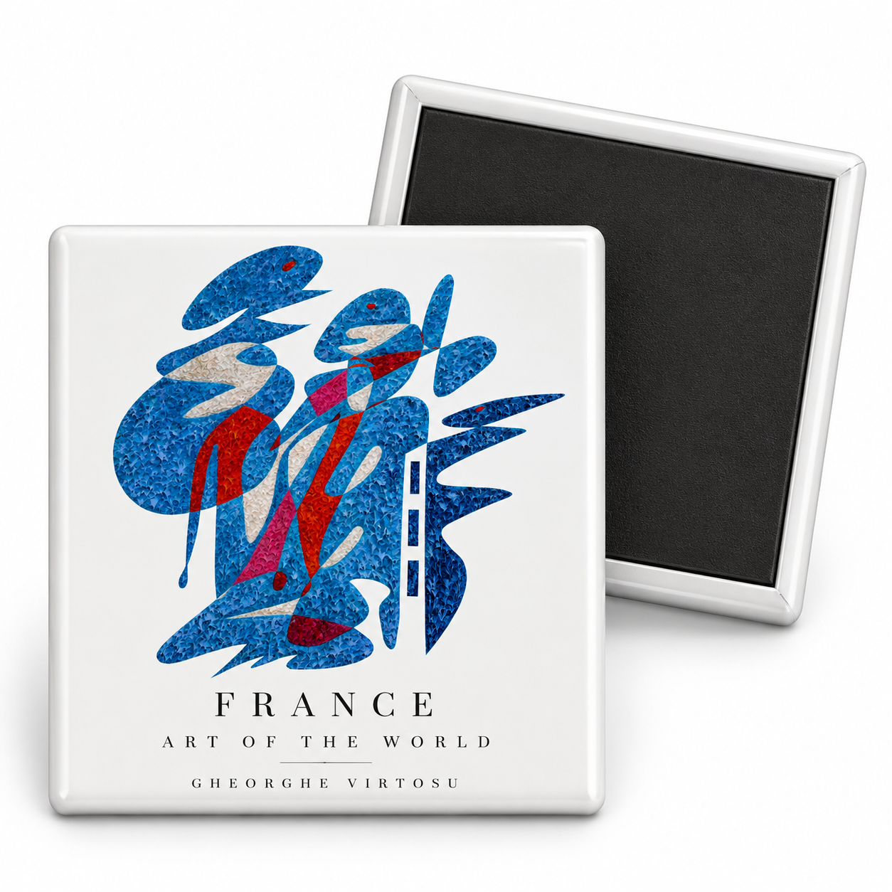 France artwork by Gheorghe Virtosu applied to a magnet