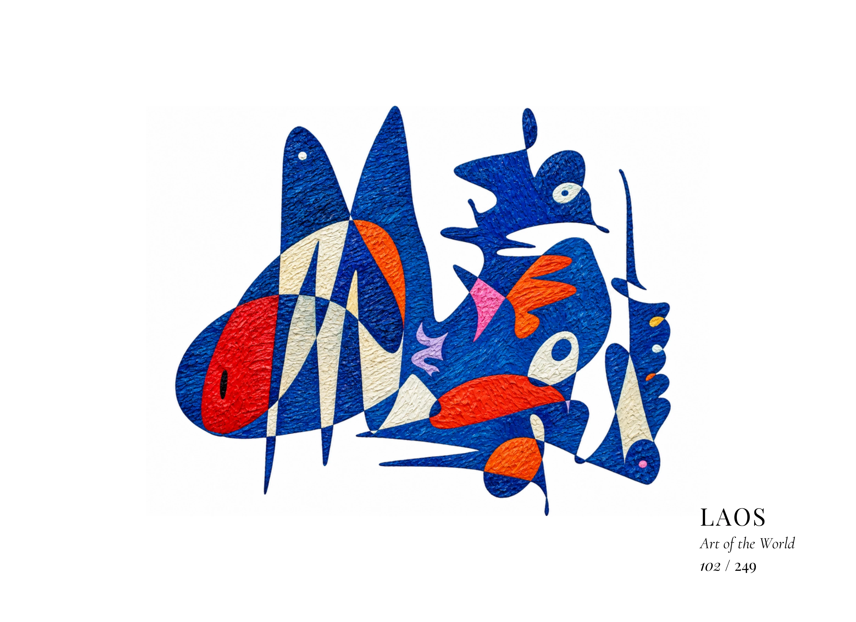 Laos artwork by Gheorghe Virtosu from the Art of the World series