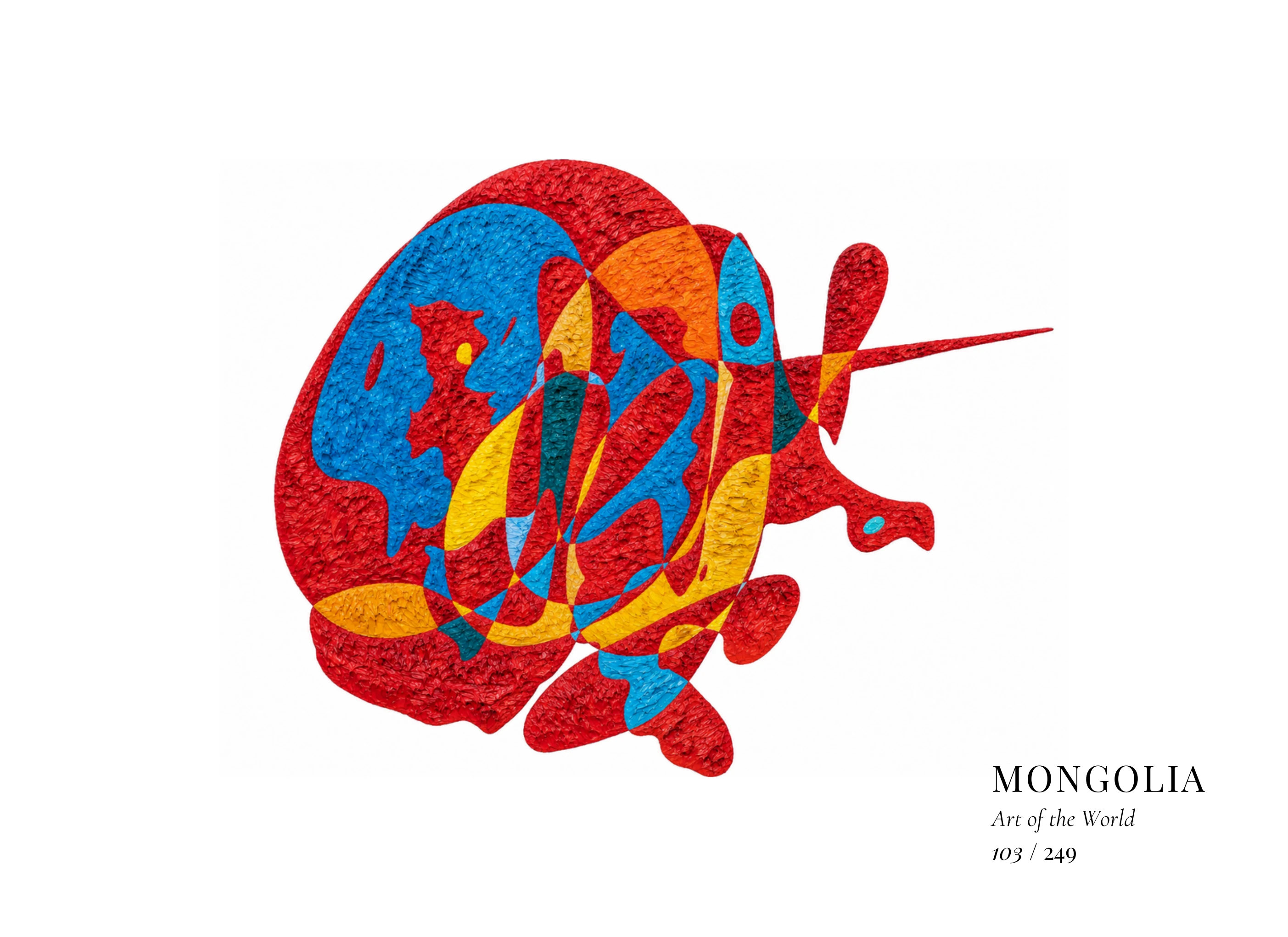 Mongolia artwork by Gheorghe Virtosu from the Art of the World series