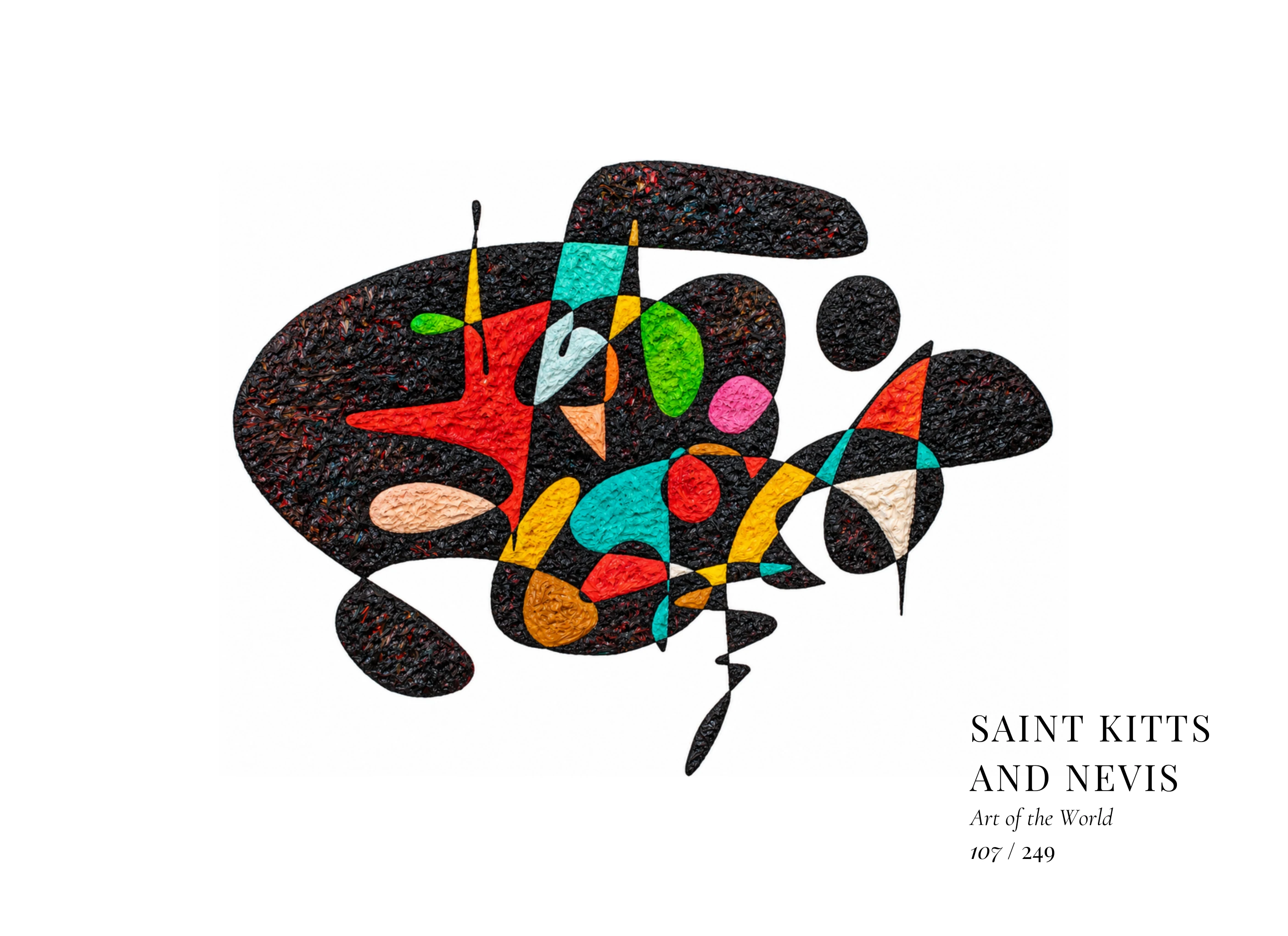 Saint Kitts and Nevis artwork by Gheorghe Virtosu from the Art of the World series