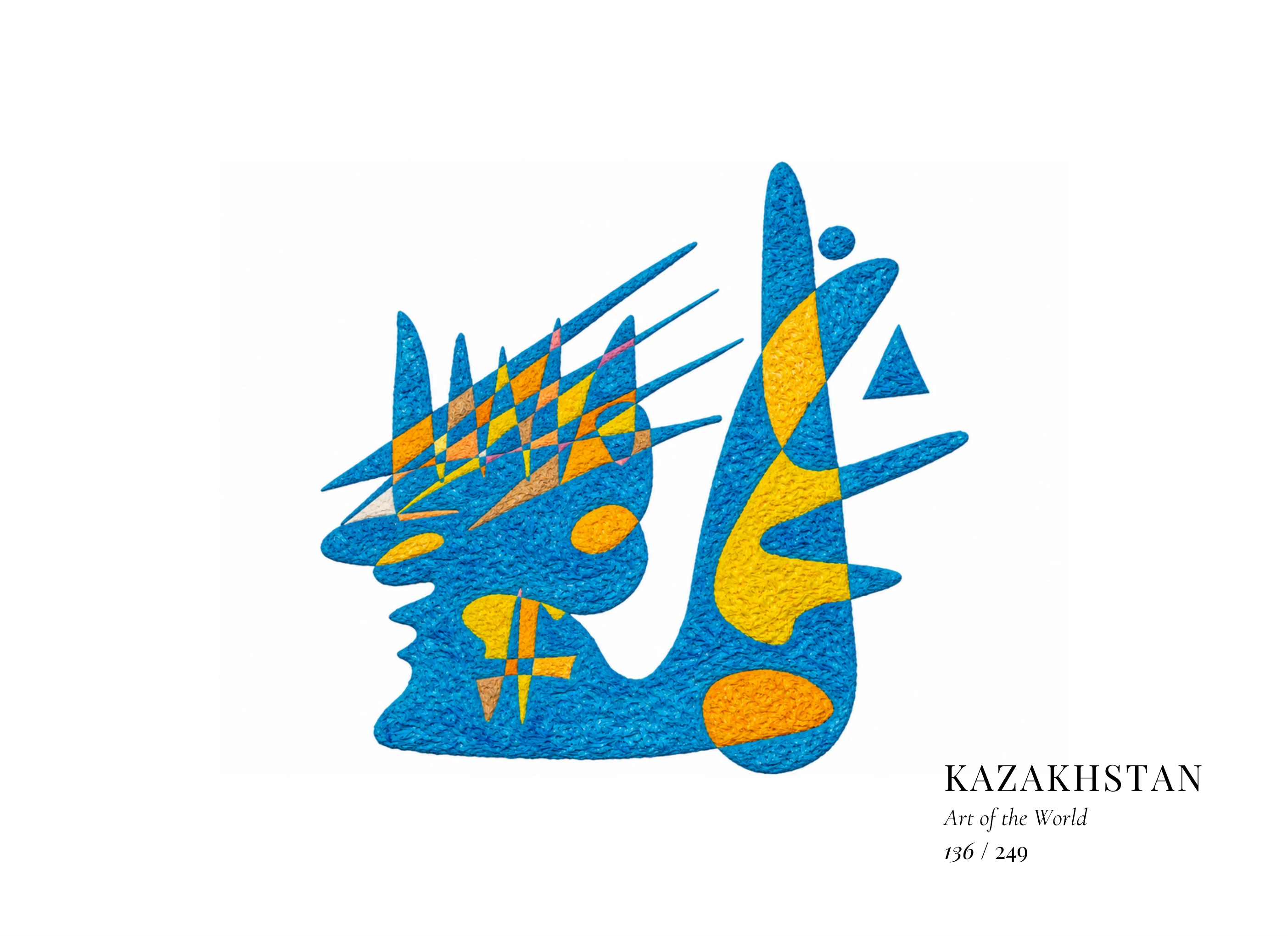 Kazakhstan artwork by Gheorghe Virtosu from the Art of the World series