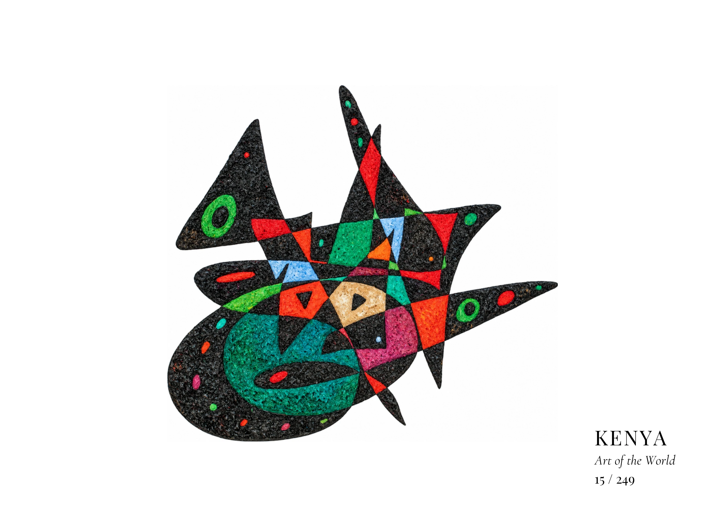 Kenya artwork by Gheorghe Virtosu from the Art of the World series