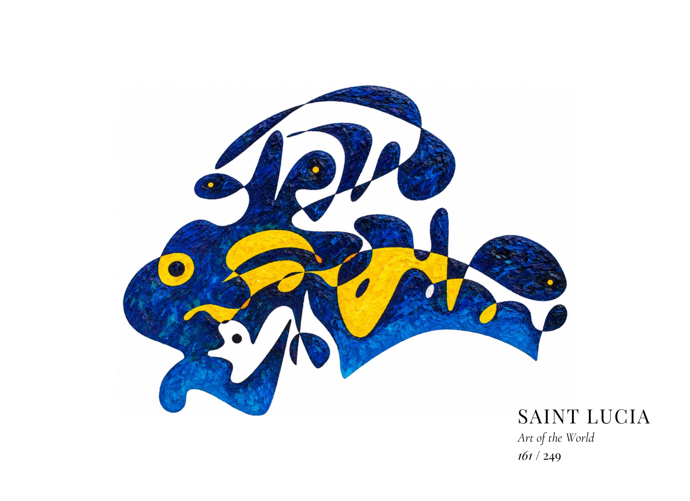 Saint Lucia artwork by Gheorghe Virtosu from the Art of the World series