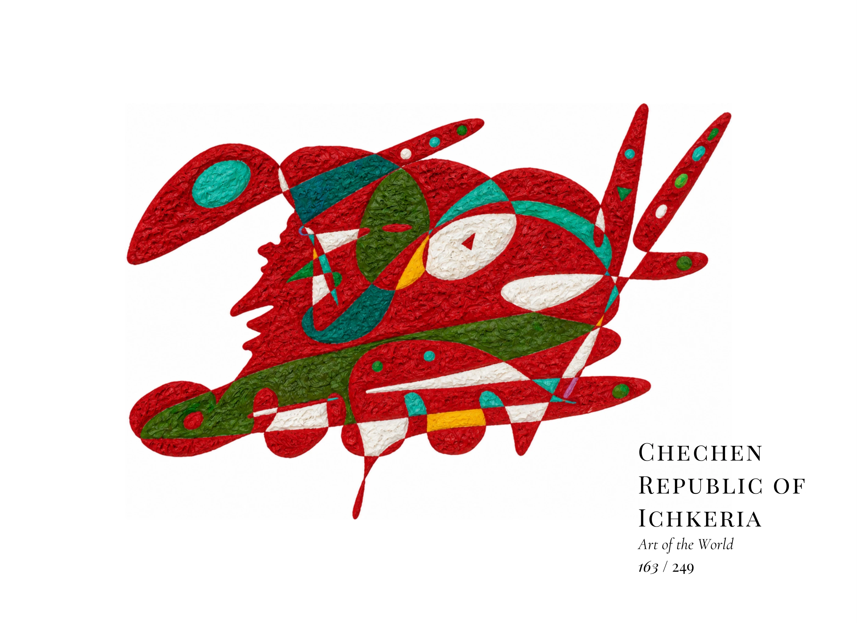 Chechen Republic of Ichkeria artwork by Gheorghe Virtosu from the Art of the World series