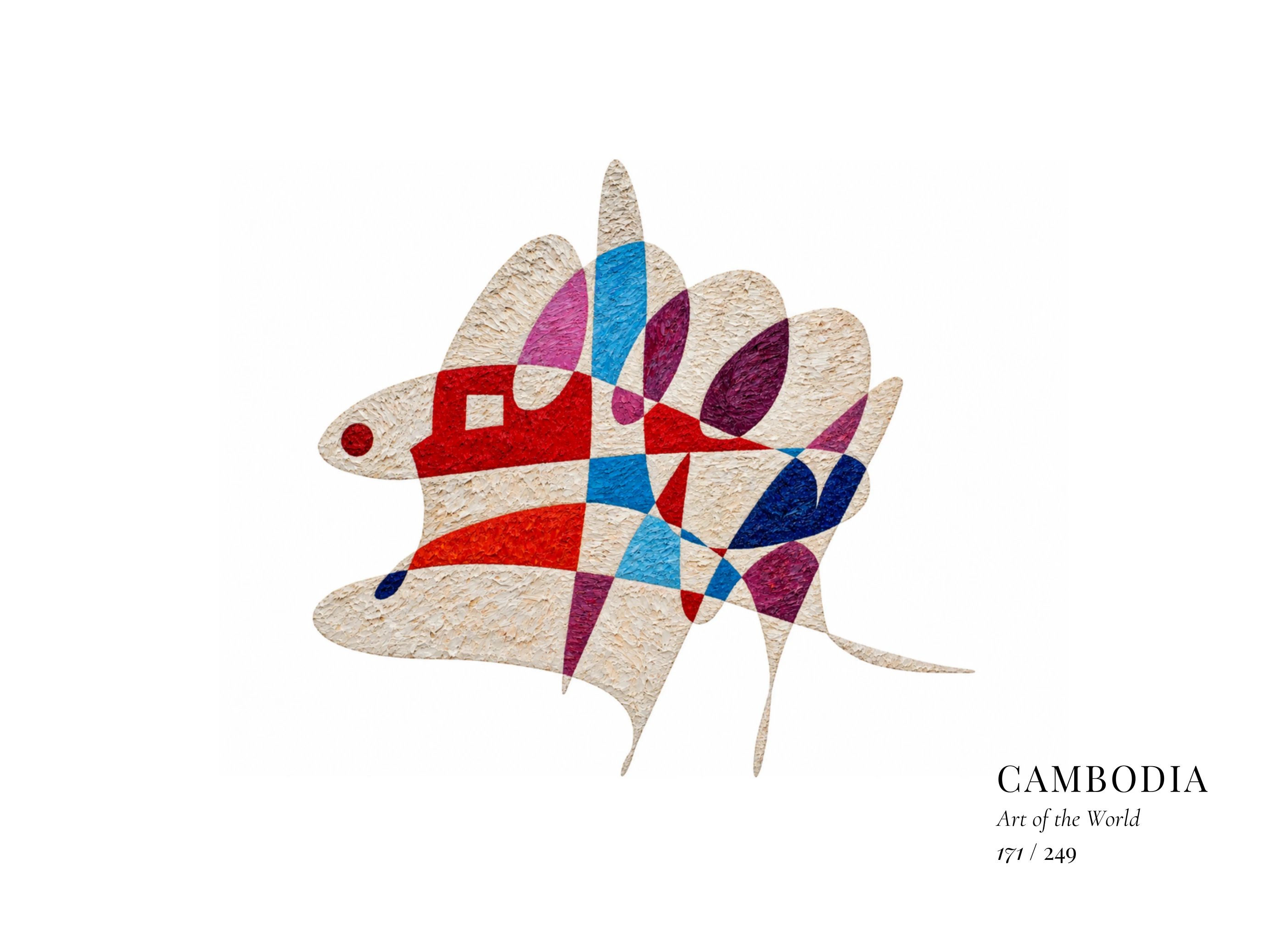 Cambodia artwork by Gheorghe Virtosu from the Art of the World series