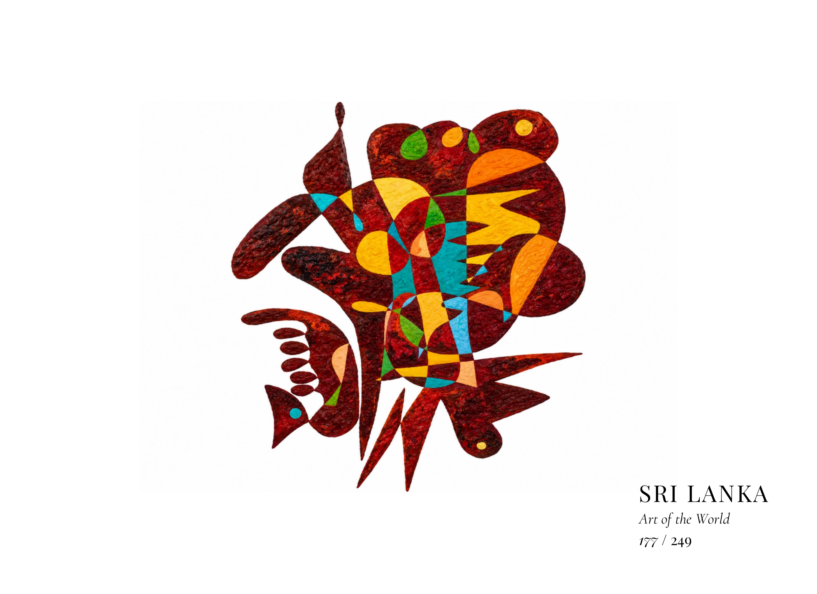 Sri Lanka artwork by Gheorghe Virtosu from the Art of the World series