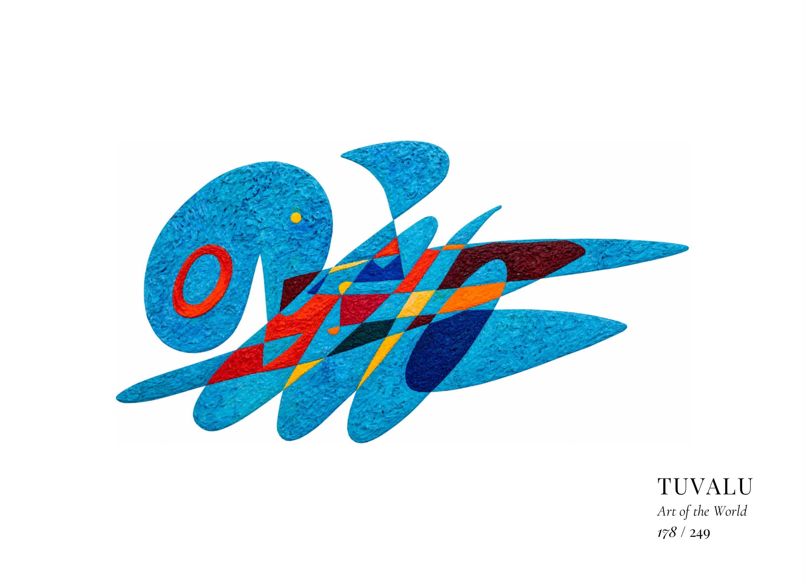 Tuvalu artwork by Gheorghe Virtosu from the Art of the World series