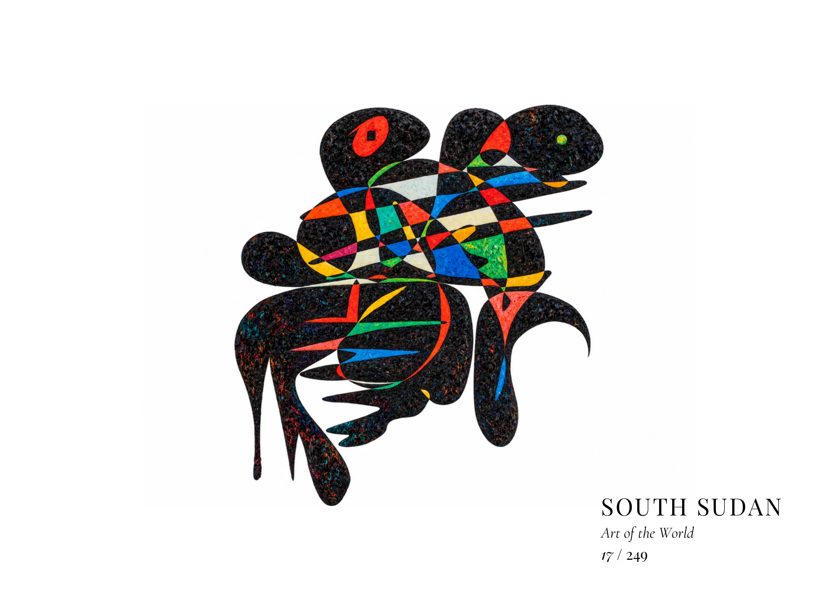 South Sudan artwork by Gheorghe Virtosu from the Art of the World series