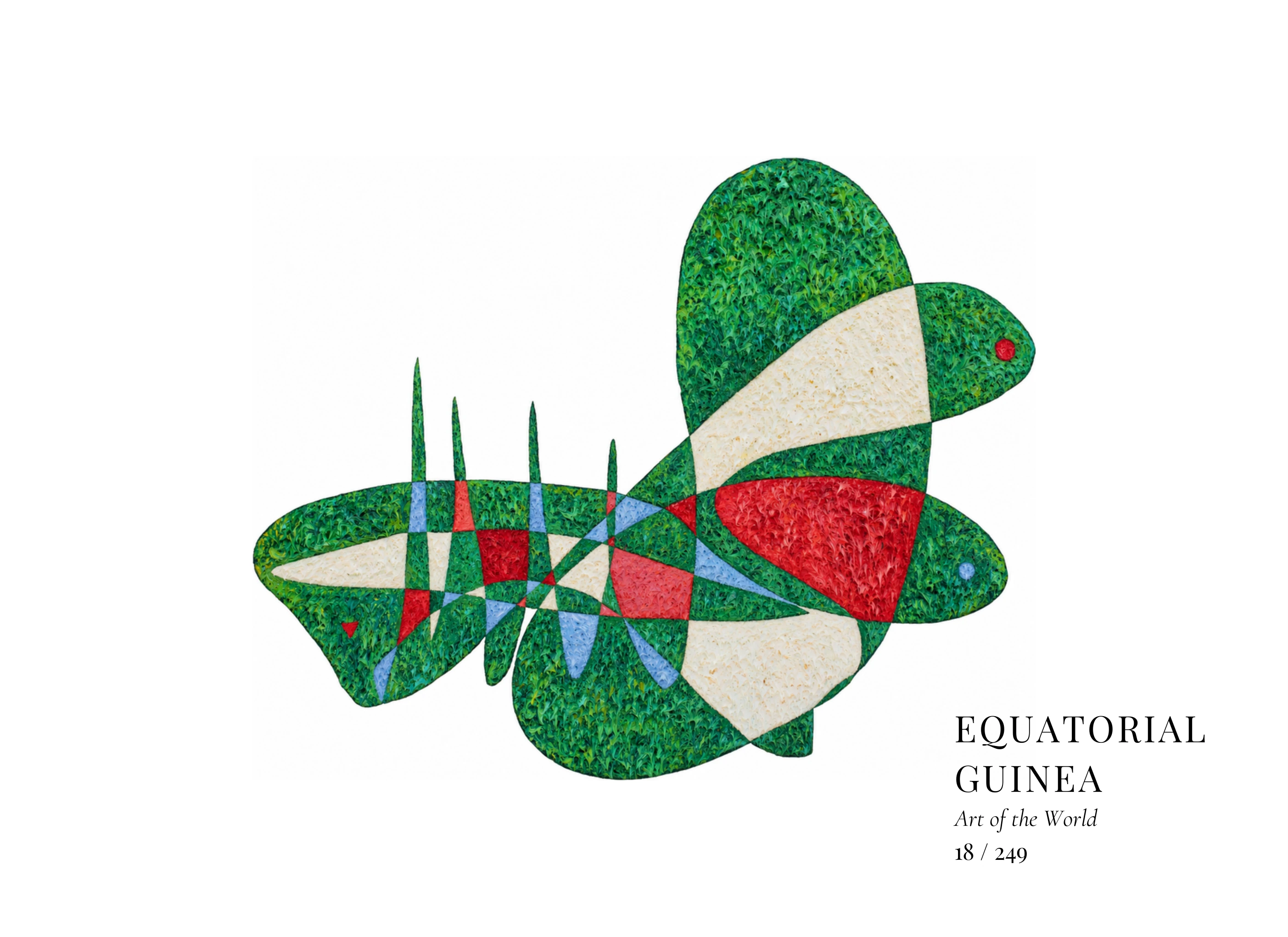 Equatorial Guinea artwork by Gheorghe Virtosu from the Art of the World series