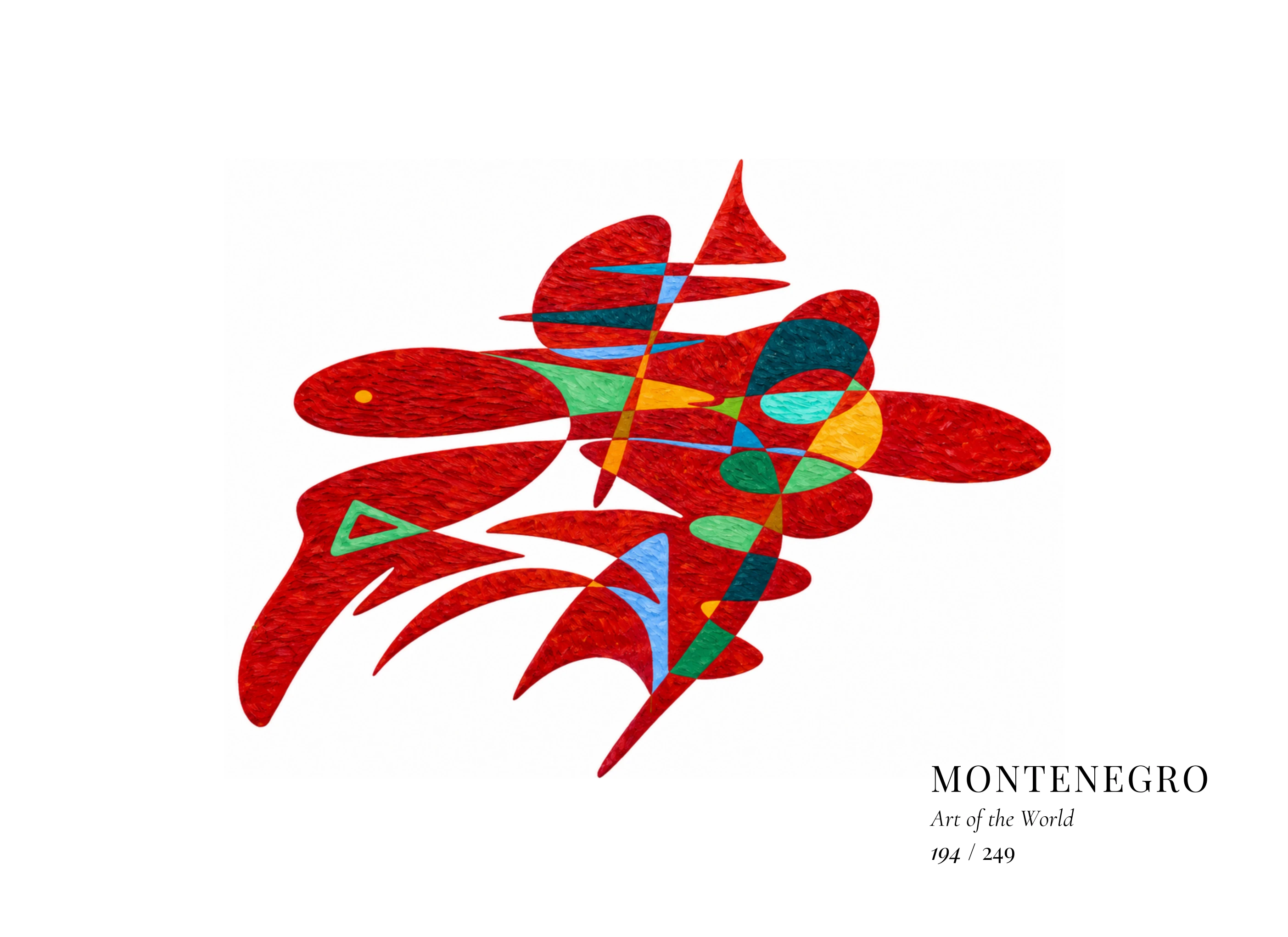 Montenegro artwork by Gheorghe Virtosu from the Art of the World series