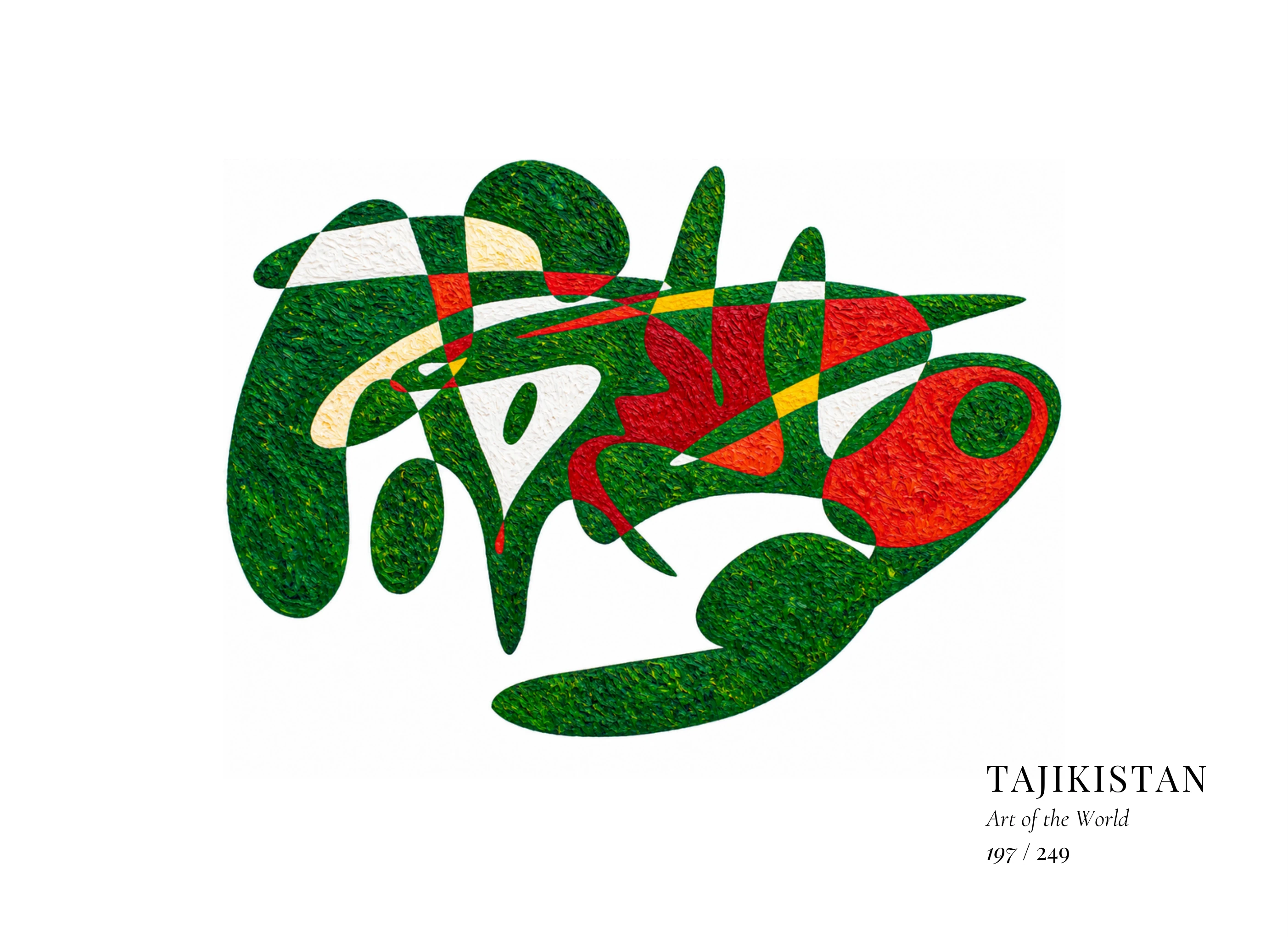 Tajikistan artwork by Gheorghe Virtosu from the Art of the World series