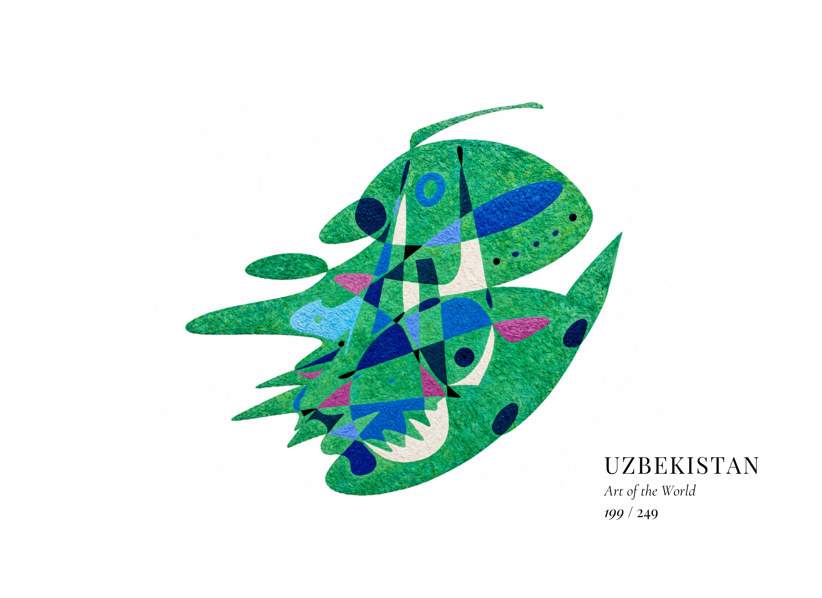 Uzbekistan artwork by Gheorghe Virtosu from the Art of the World series