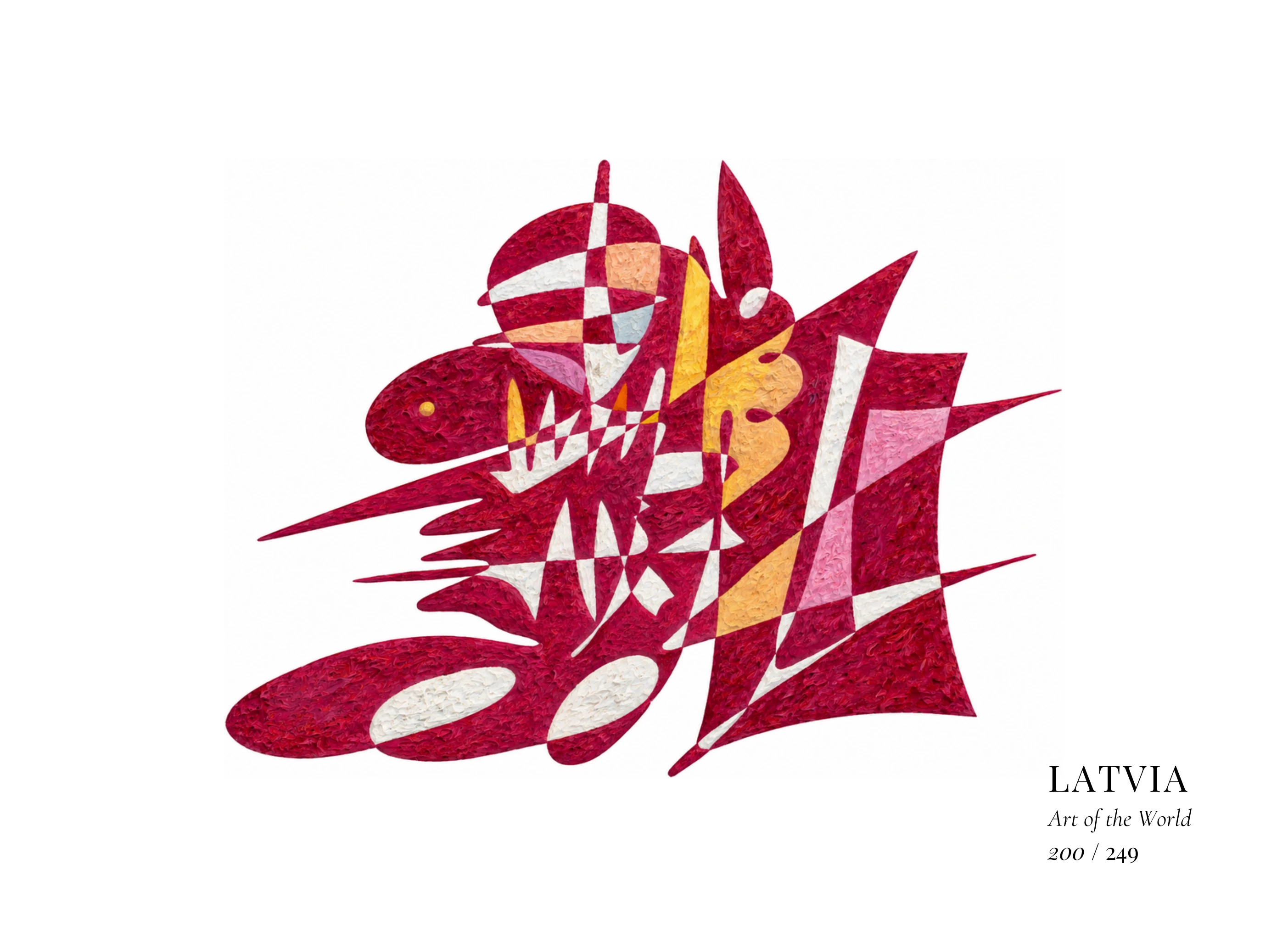 Latvia artwork by Gheorghe Virtosu from the Art of the World series