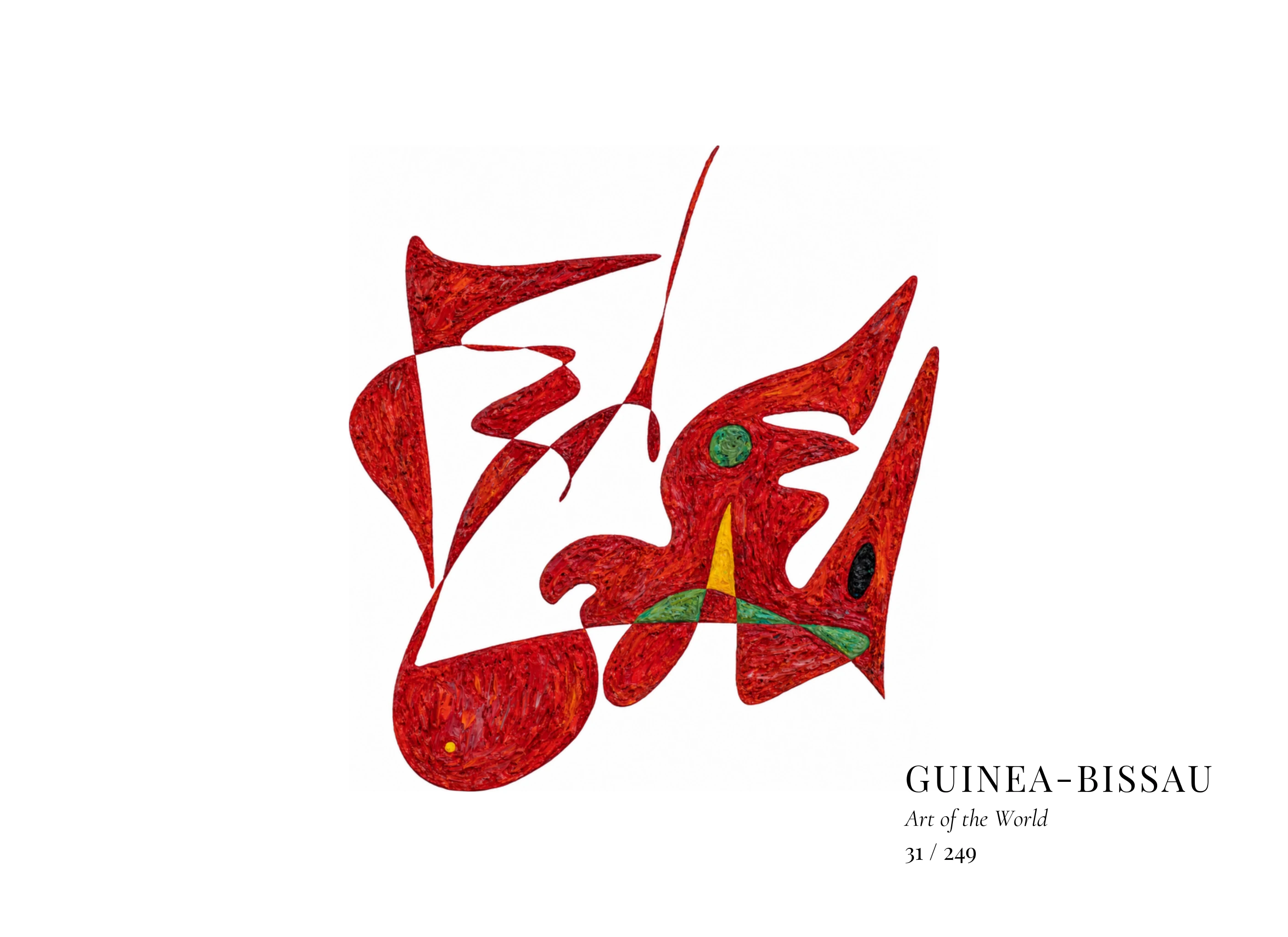 Guinea-Bissau artwork by Gheorghe Virtosu from the Art of the World series