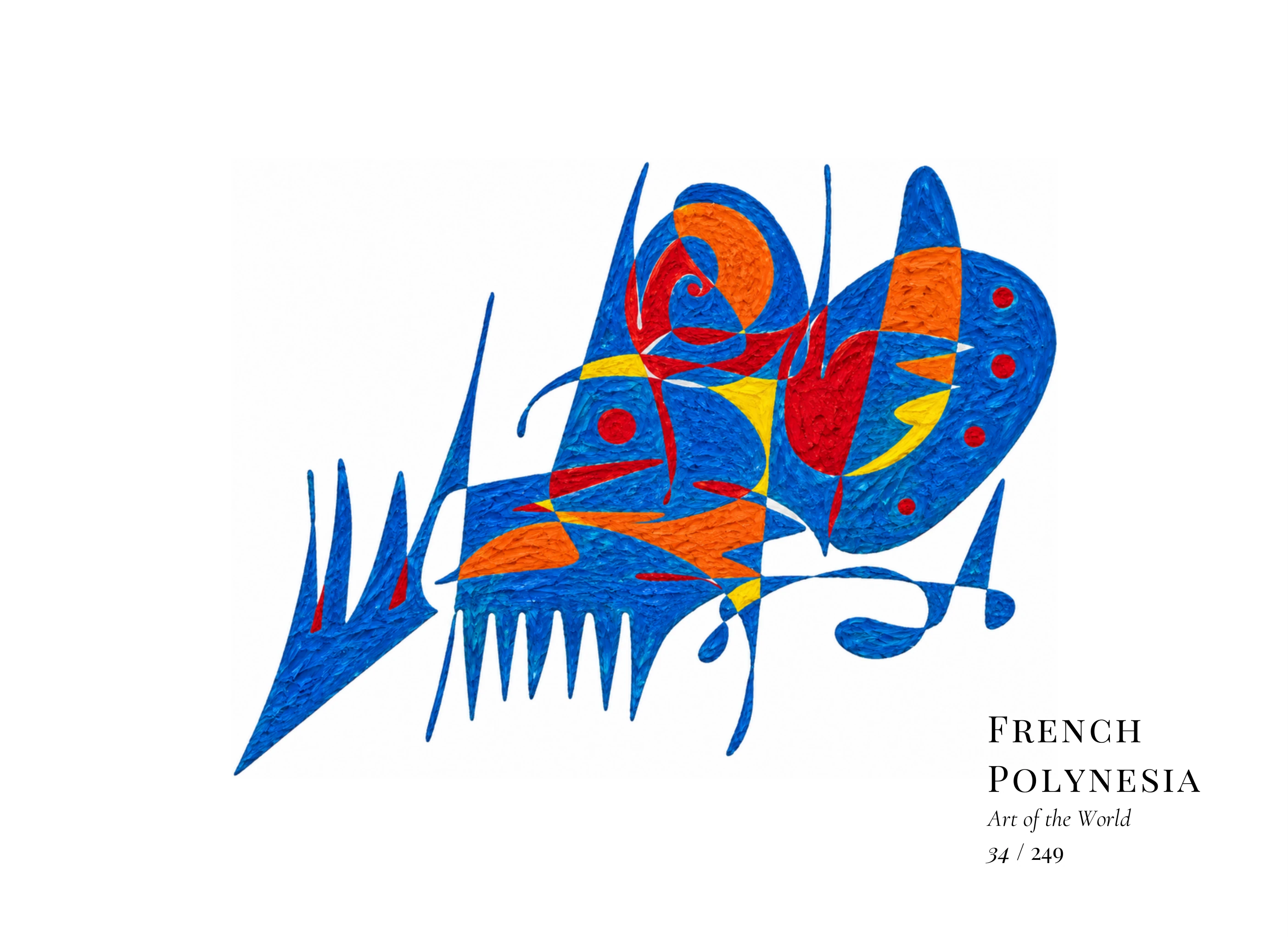 French Polynesia artwork by Gheorghe Virtosu from the Art of the World series