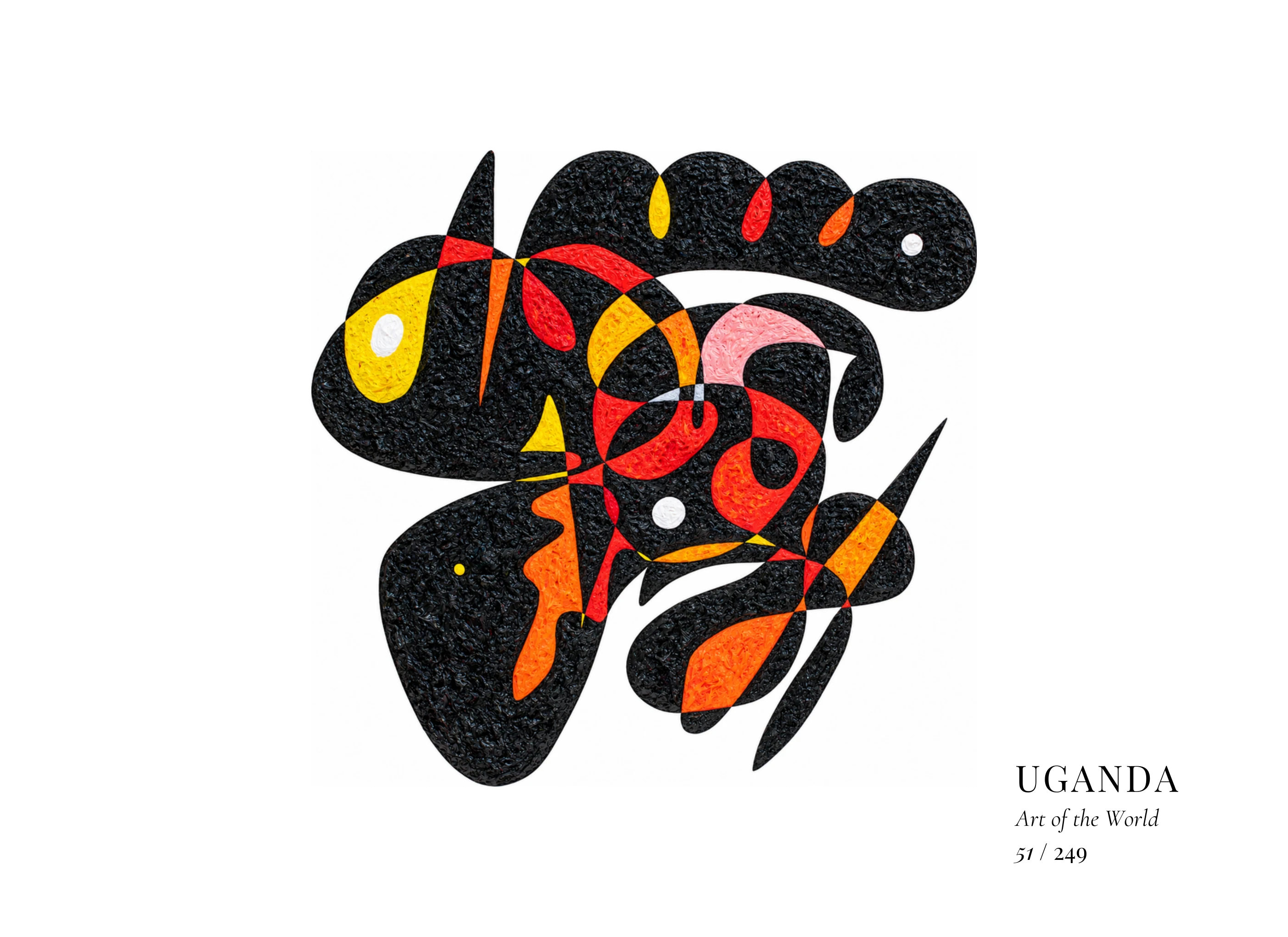 Uganda artwork by Gheorghe Virtosu from the Art of the World series