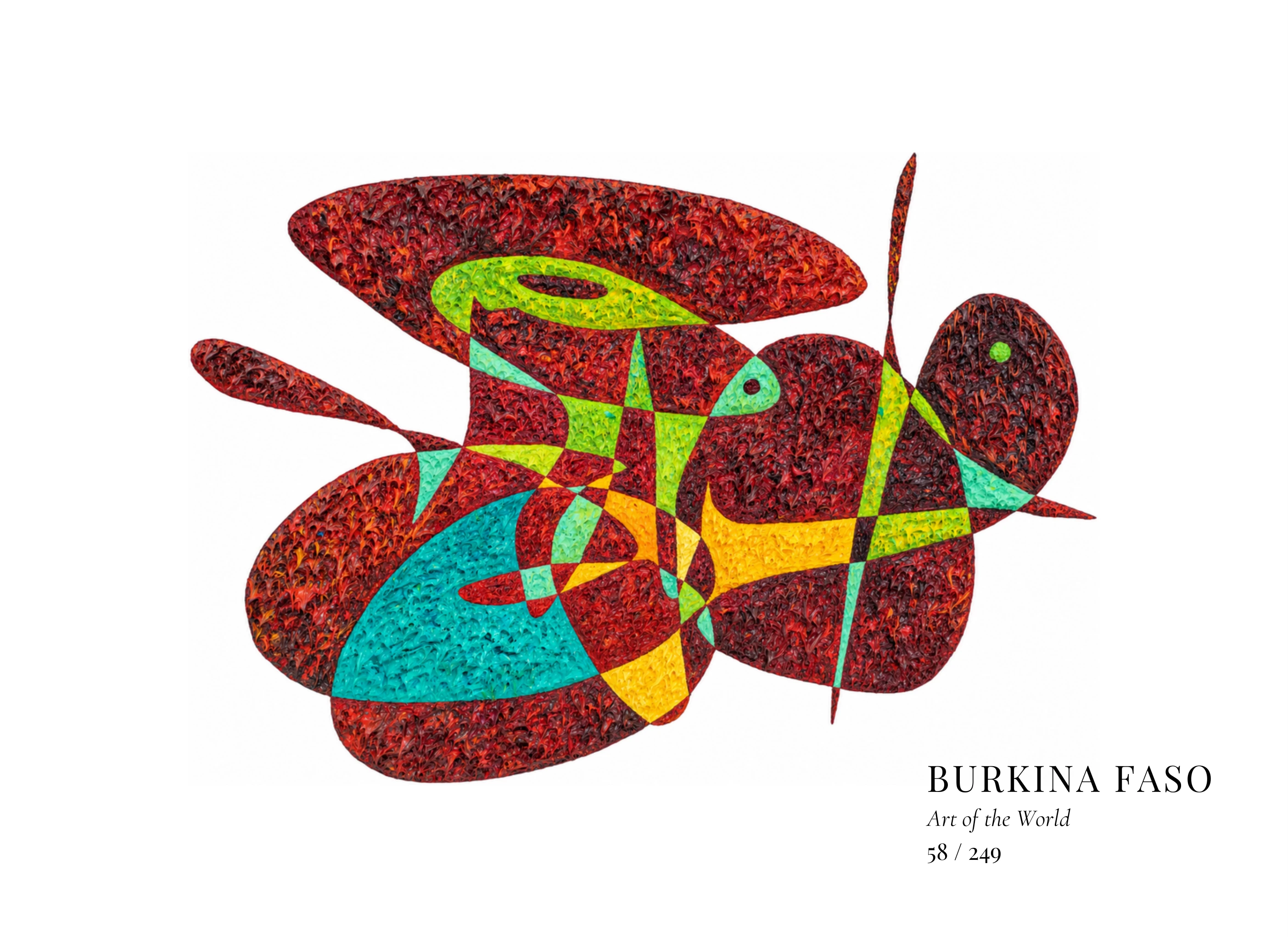 Burkina Faso artwork by Gheorghe Virtosu from the Art of the World series