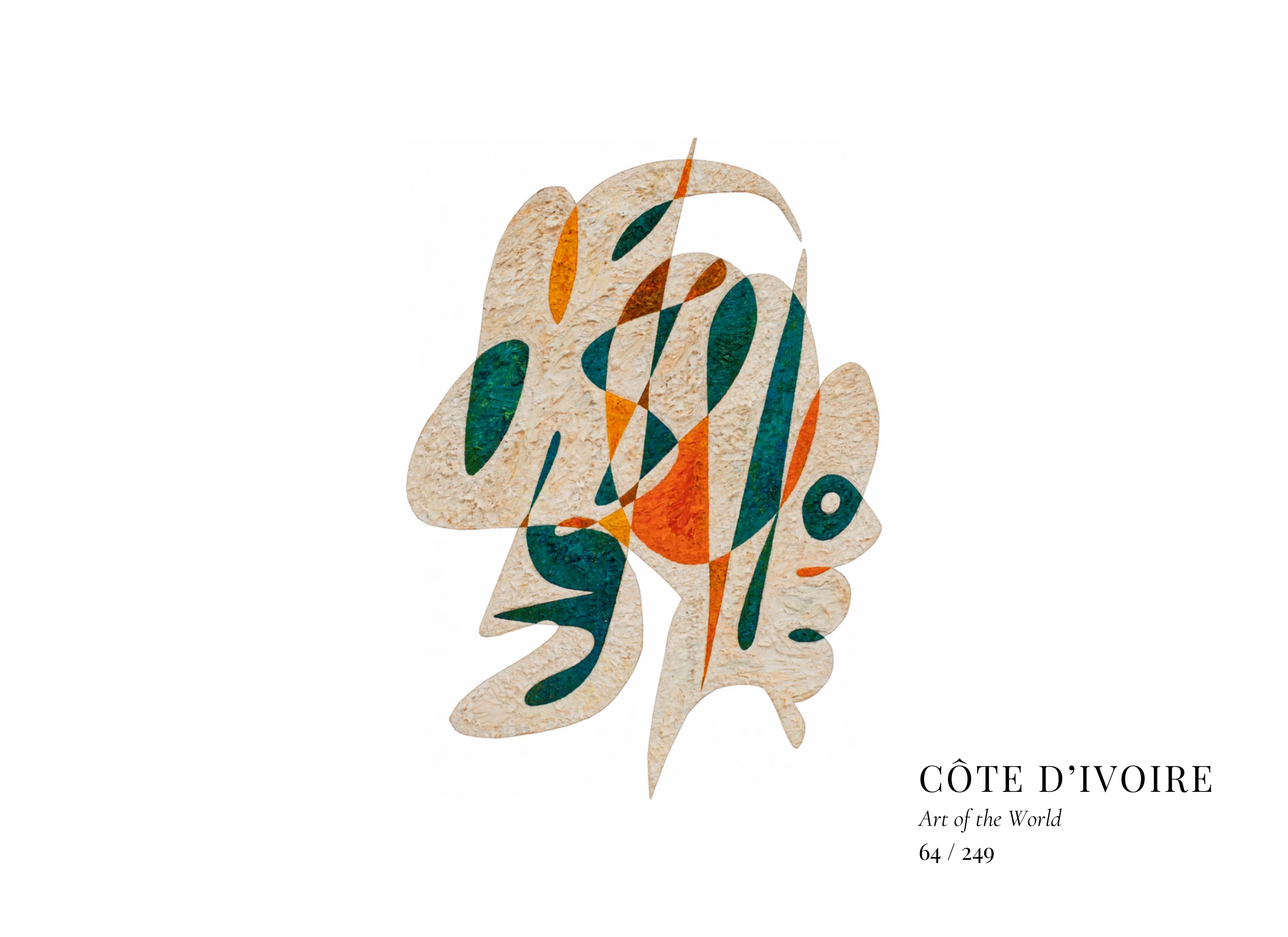 Côte d’Ivoire artwork by Gheorghe Virtosu from the Art of the World series