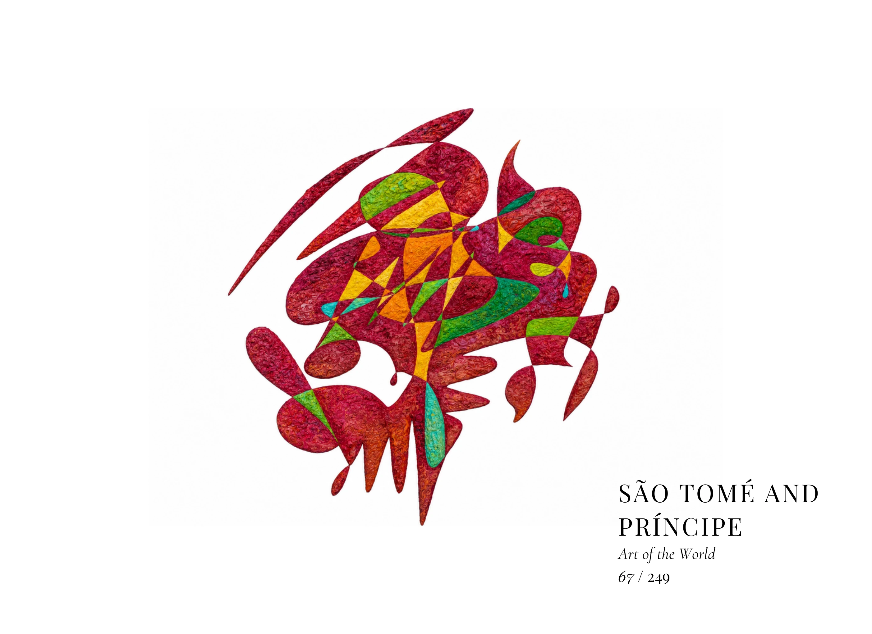 São Tomé and Príncipe artwork by Gheorghe Virtosu from the Art of the World series
