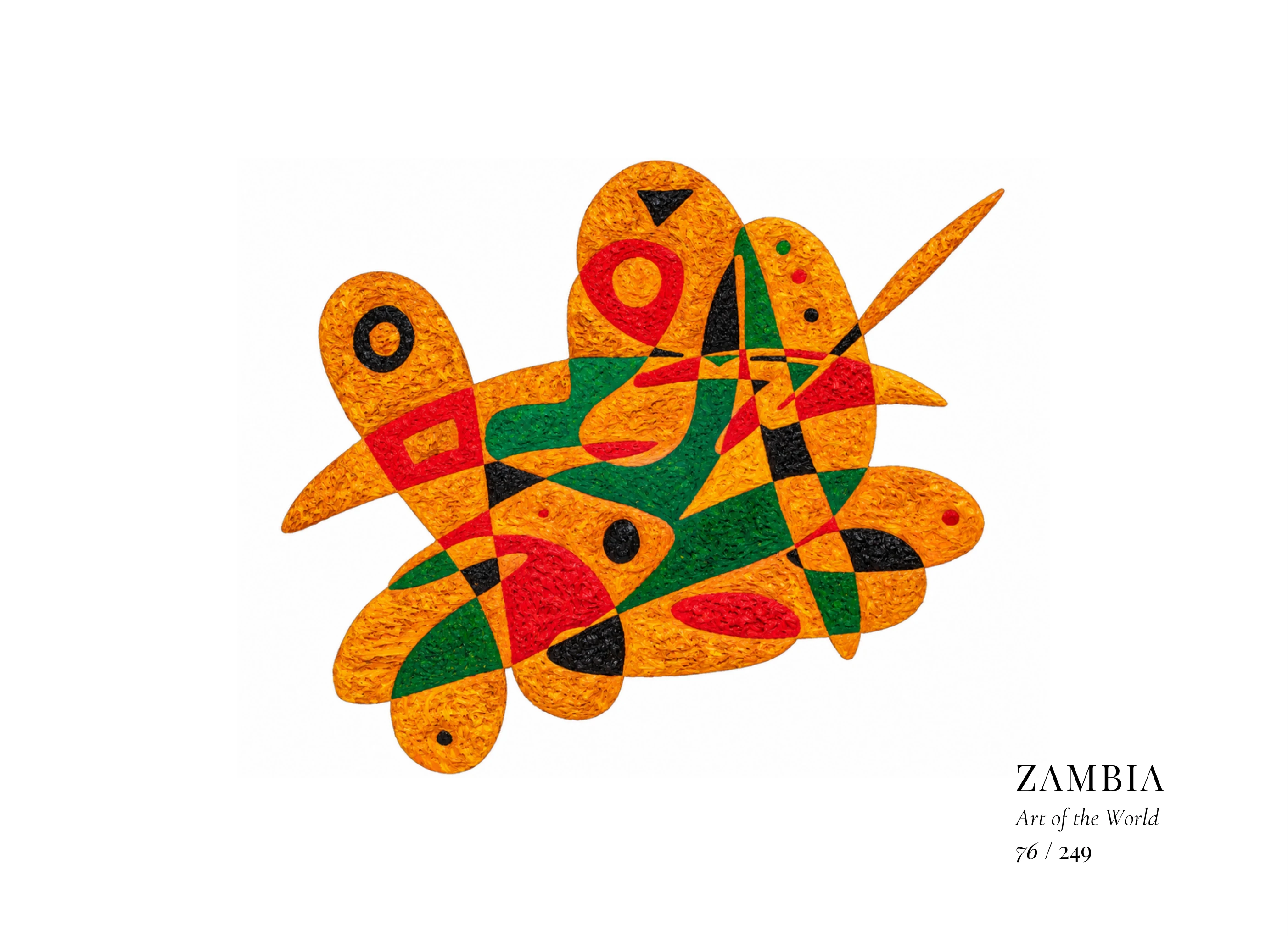 Zambia artwork by Gheorghe Virtosu from the Art of the World series