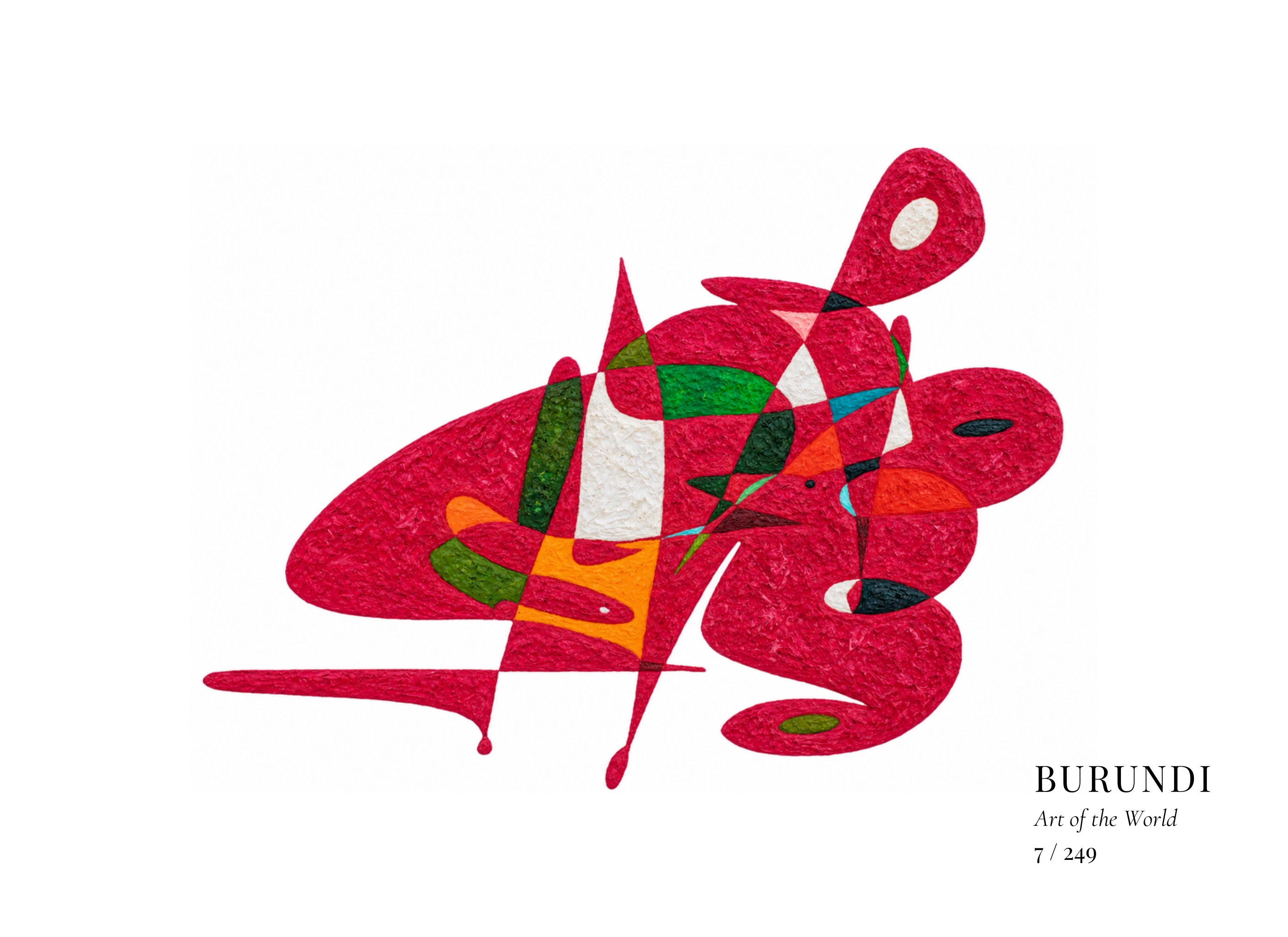 Burundi artwork by Gheorghe Virtosu from the Art of the World series