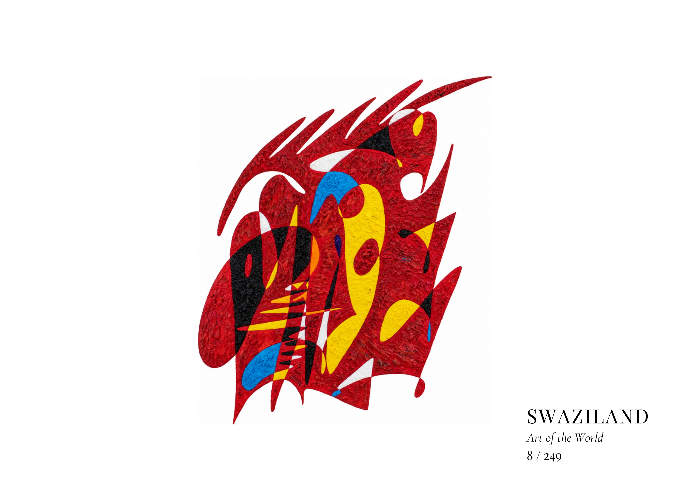 Eswatini (Swaziland) artwork by Gheorghe Virtosu from the Art of the World series