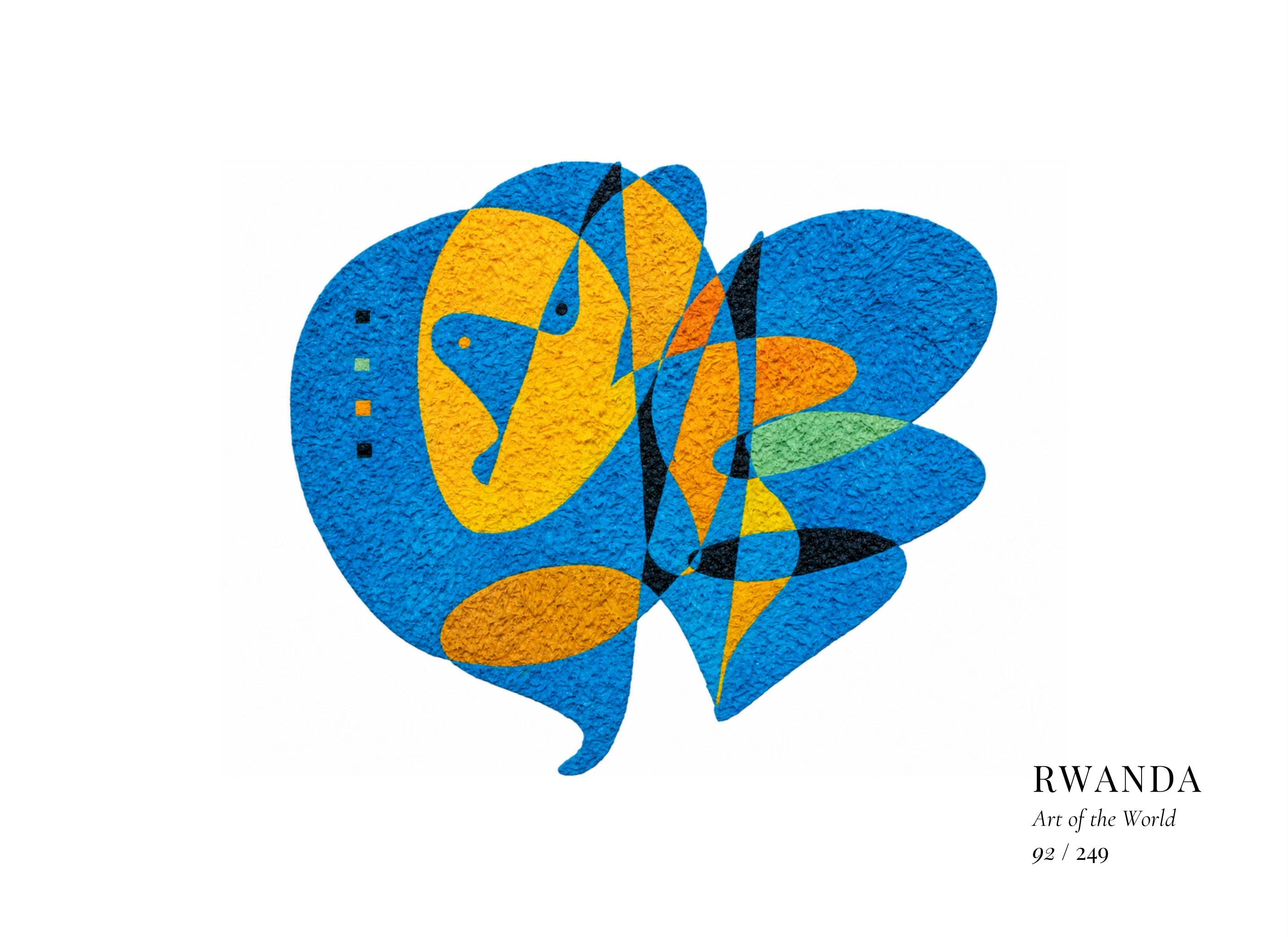 Rwanda artwork by Gheorghe Virtosu from the Art of the World series
