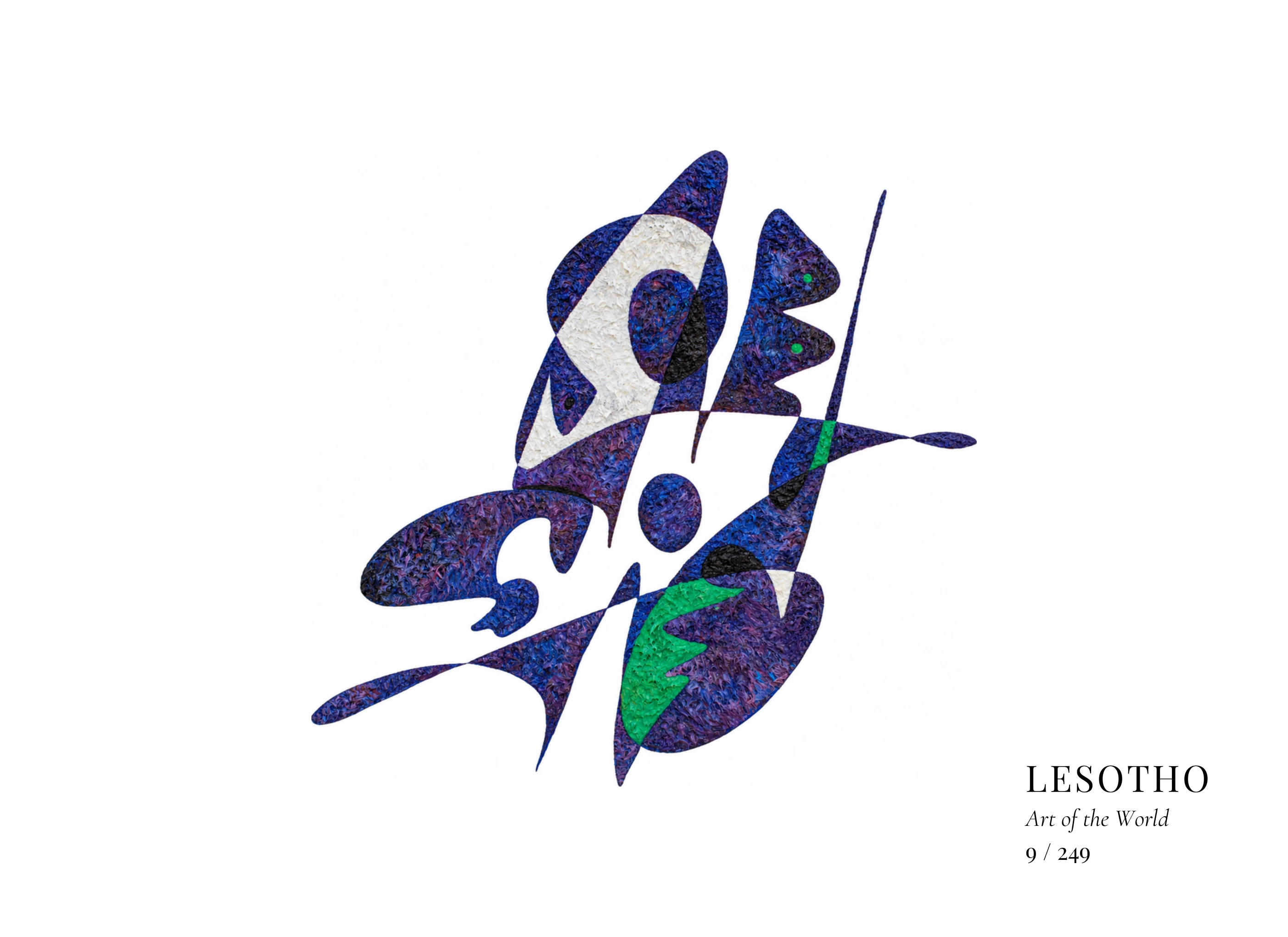 Lesotho artwork by Gheorghe Virtosu from the Art of the World series